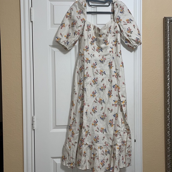 Reformation Belgium Linen Dress Gala Embroidery - Picture 4 of 16